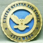 Custom 12" Wood US Air Force 432d Wing- FREE SHIPPING