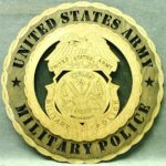 Custom 12" Wood US Army Military Police Badge- Free Shipping