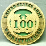 Custom 12" Wood US Army Warrant Officer 100 Year Anniversary  Wall Tribute - Free Shipping