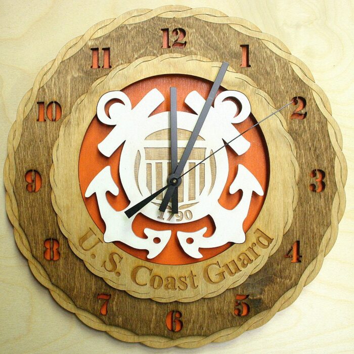 Custom 12" U.S.Coast Guard Wall Clock - Image 1