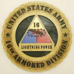 Army 16th Armored Division Wall Tribute - FREE SHIPPING