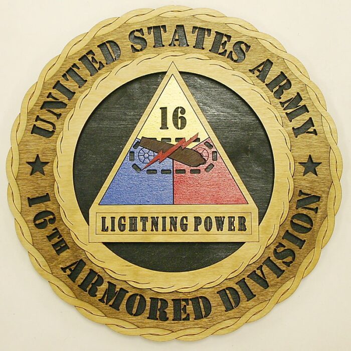 Army 16th Armored Division Wall Tribute - FREE SHIPPING - Image 1