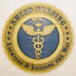 Custom 12" Wood US NMCSD Nursing Wall Tribute BLUE Back
