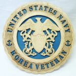 Custom 12"or 18" Wood Navy Korea Veteran Wall Tribute
