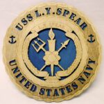 Custom 12"or 18" Wood Navy USS LY Spear Wall Tribute