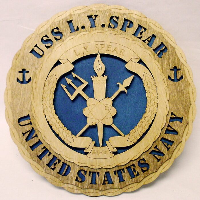 Custom 12"or 18" Wood Navy USS LY Spear Wall Tribute - Image 1