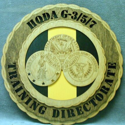 Custom 12"or 18" Wood Army HQDA G-3/5/7 Training Directorate Wall Tribute