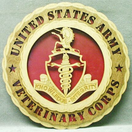 Custom 12"or 18" Wood Army Veterinary Corps Wall Tribute