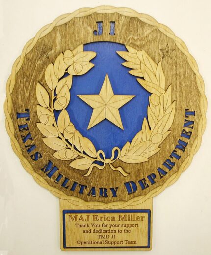Custom 12" or 18" Texas Military Department Wall Tribute