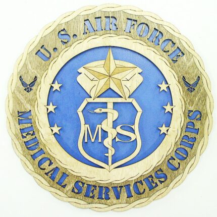 Custom 12"or 18" Wood Air Force Medical Services Corps  Wall Tribute