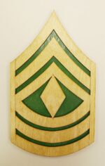 Custom 12" Wood US Army 1st Sergeant Rank - FREE SHIPPING