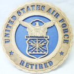 Custom 12" Wood US Air Force Retired Wall Tribute - FREE SHIPPING