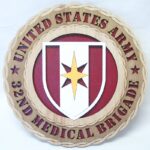 Custom 12"or 18" Wood Army 32nd Medical Brigade Wall Tribute