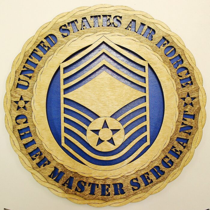 Custom 12"or 18" Air Force Chief Master Sergeant Wall Tribute - Image 1