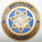12" Wood California Highway Patrol Wall Tribute - FREE SHIPPING