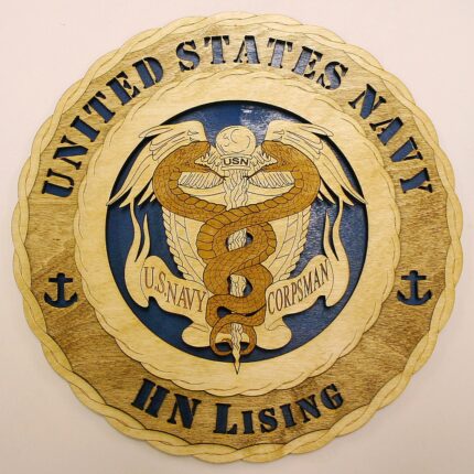 Custom 12"or 18" Wood Navy Corpsman Wall Tribute