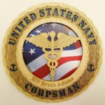 Custom 12" Wood US Navy Corpsman Wall Tribute - Personalized - FREE SHIPPING - Image 2