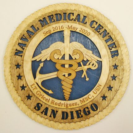 Custom 12"or 18" Naval Medical Center San Diego Wall Tribute