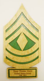 Custom 12" Wood US Army 1st Sergeant Rank - FREE SHIPPING - Image 2