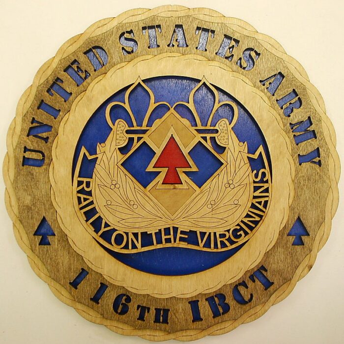 Custom 12" Army 116th IBCT Wall Tribute - Image 1