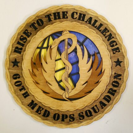 Custom 12"or 18" Air Force 60th Med Ops Sq Wall Tribute