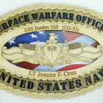 Custom Navy Surface Warfare Officer Personalized with Flag- Free Shipping