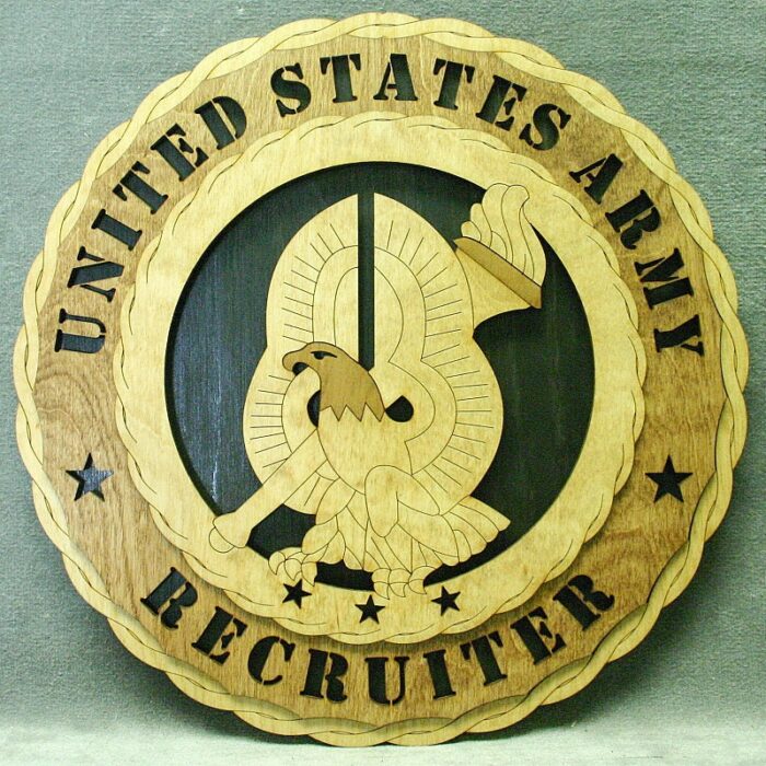 Custom 12" or 18"  Army Recruiter Wall Tribute - Image 1