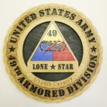 Custom 12" Wood Army 49th Armor Wall Tribute - FREE Shipping