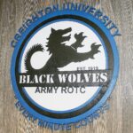 Custom Large Creighton University Black Wolves ROTC Crest