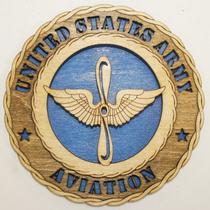 Custom 6" Wood US Army Aviation Wall Tribute - FREE SHIPPING