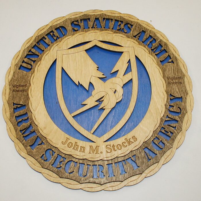 Custom 12" Army  Security Agency Wall Tribute - Image 2