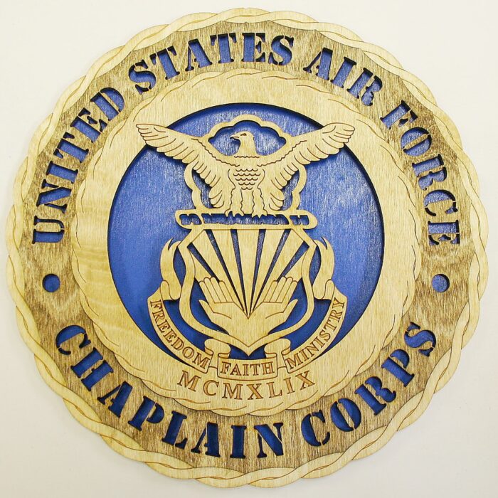 Custom 12" or 18" Air Force Chaplain Wall Tribute - Image 1