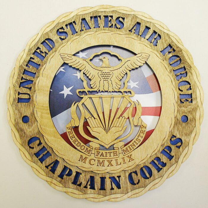 Custom 12" or 18" Air Force Chaplain Wall Tribute - Image 2