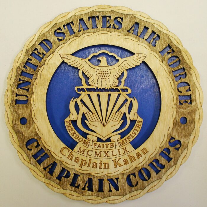 Custom 12" or 18" Air Force Chaplain Wall Tribute - Image 3