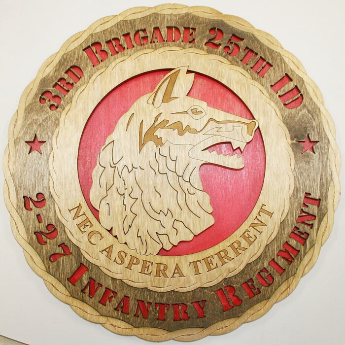 12" Army 2-27th Infantry Wall Tribute - Image 1