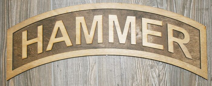 18 Inch Hammer Tab - Stained - Image 1