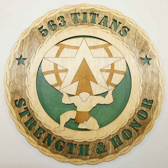 12" and 18"  Army 563 Titans Wall Tribute - Image 1
