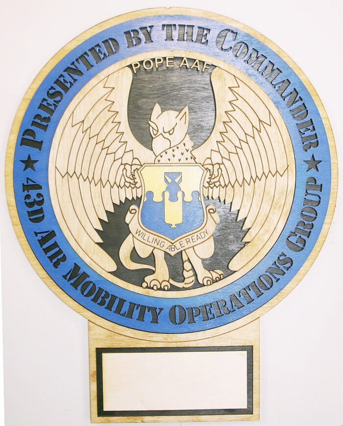 12" and 18"  AF 43d Air Mobility SQ Wall Tribute - Image 2