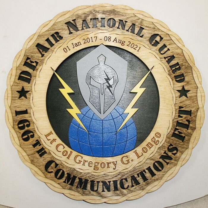 12" and 18"  Delaware Air National Guard Wall Tribute - 166th Communications Flight - Image 1