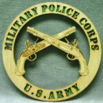 Military Police Crossed Pistols Cutout Wall plaque