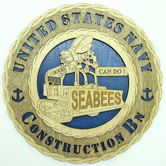 12" and 18"  Seabee Dozer Wall Tribute - Image 1