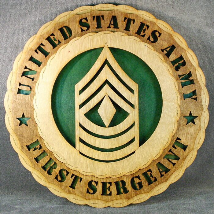 12" and 18"  Army First Sergeant Wall Tribute - Image 1
