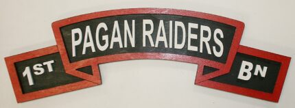 Large 18 inch Pagan Raiders Scroll Red/Black/White