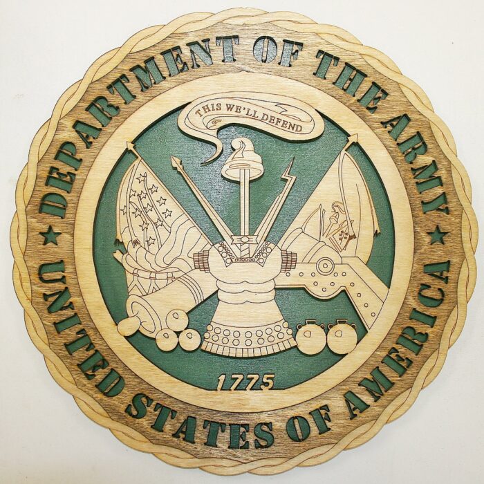 12" and 18"  Department of the Army Wall Tribute - Image 1