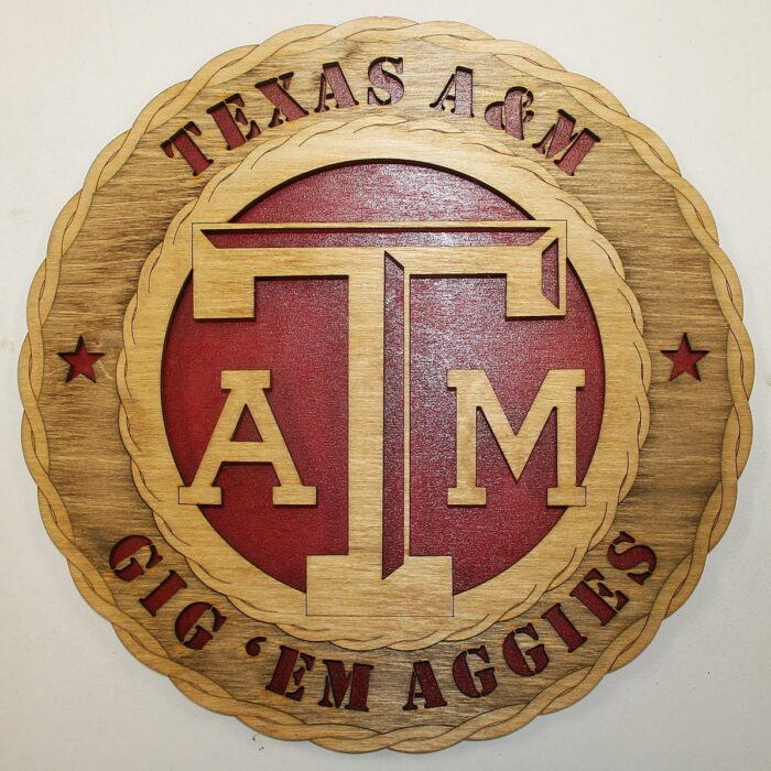12" and 18"  Texas A & M University Wall Tribute - Image 1