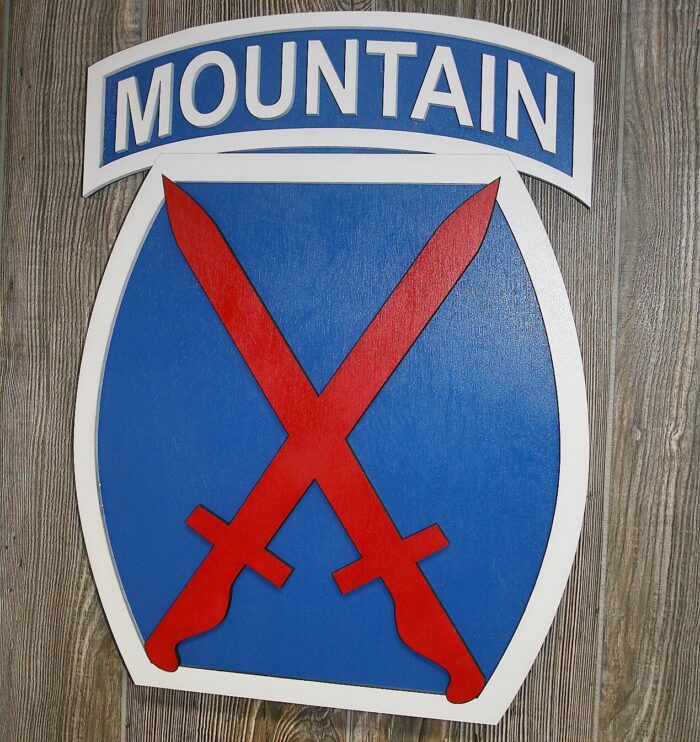 Large 18 inch 10th Mountain Wall Insignia - Image 2