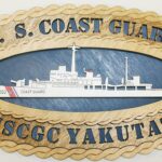 Custom 15 x7 Wood Ship USCGC Yakutat  Wall Tribute - Free Shipping