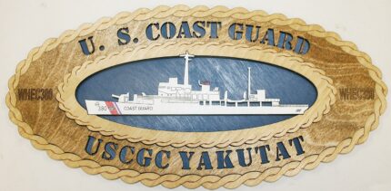 Custom 15 x7 Wood Ship USCGC Yakutat  Wall Tribute - Free Shipping