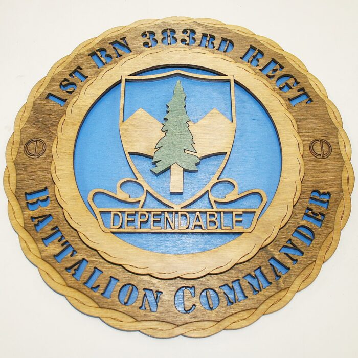 12" and 18"  Army 383rd Regiment Wall Tribute - Image 1