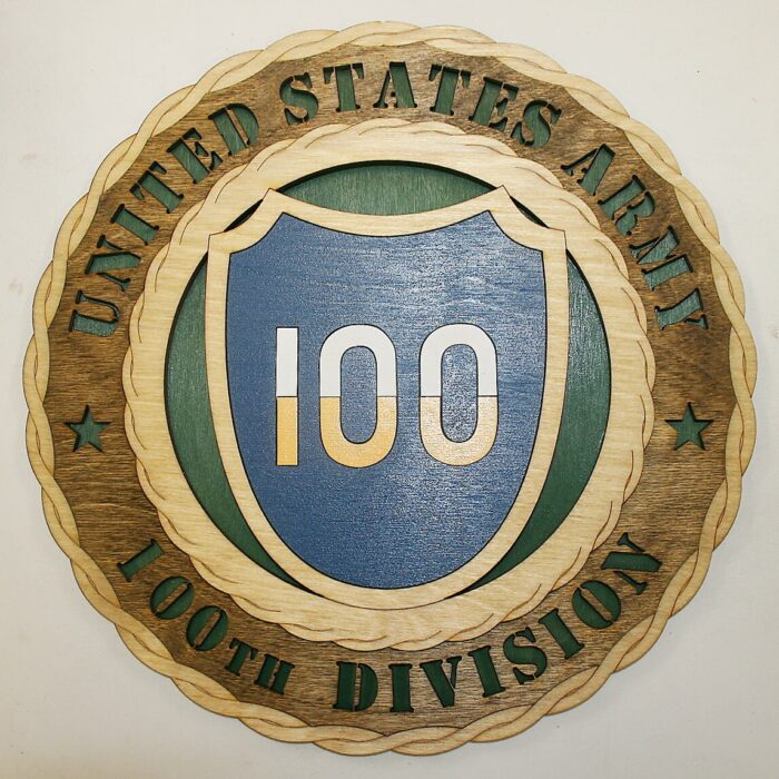12" and 18"  100th Division Wall Tribute - Image 1